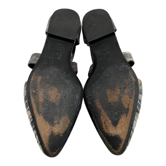 Alexander Wang Snakeskin Point Toe Strappy Snap Back Flats Women’s 38 - Picture 11 of 13